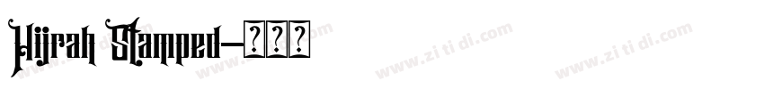 Hijrah Stamped字体转换